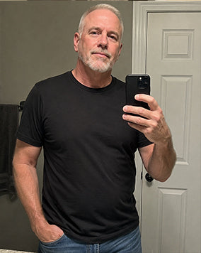 Customer photo wearing the EscapeZone Faraday Shirt