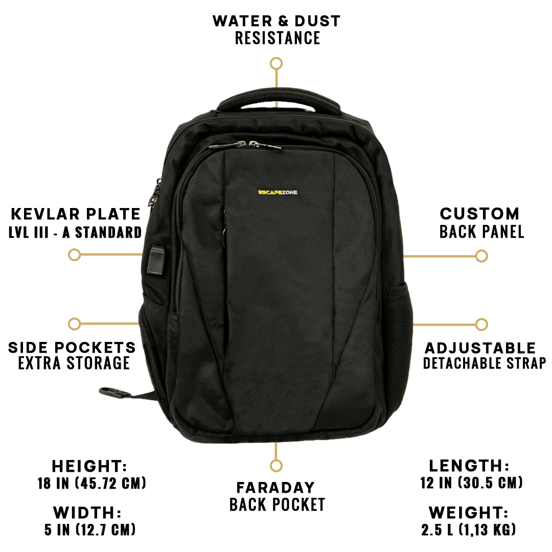 EscapeZone Shield/Faraday Ballistic Backpack