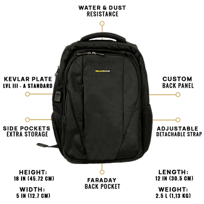 EscapeZone Shield/Faraday Ballistic Backpack