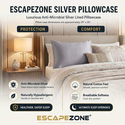 Luxurious Anti-Microbial Silver Lined Pillowcase