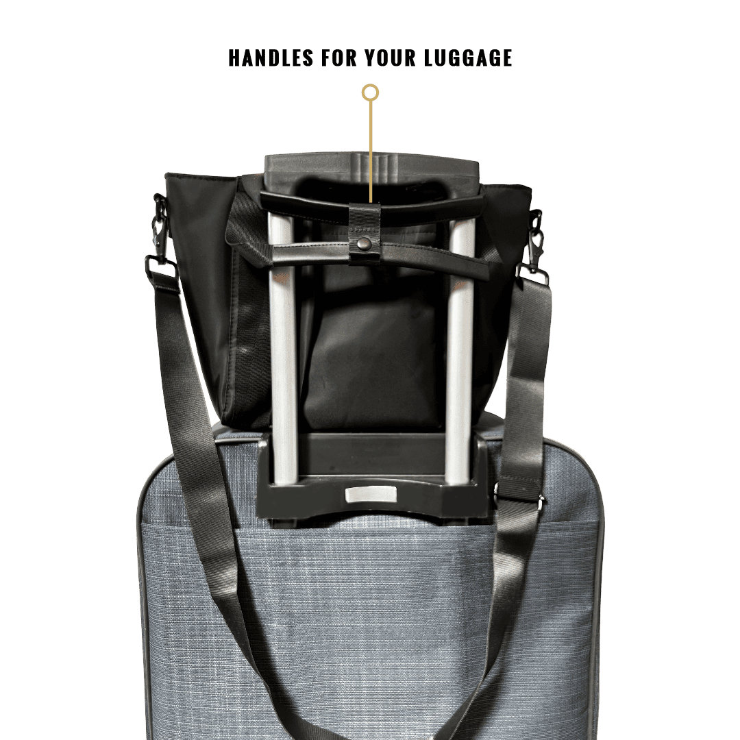 EscapeZone Stylish Women's Handbag with Faraday Pockets Attached to Luggage