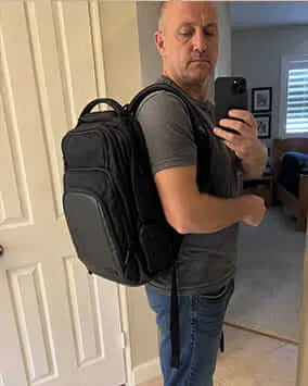 Customer photo with EscapeZone Dual backpack