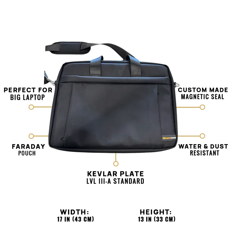 EscapeZone bulletproof laptop bag features
