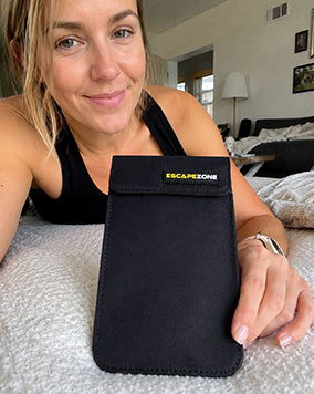 Emily C. with the EscapeZone Faraday sleeve