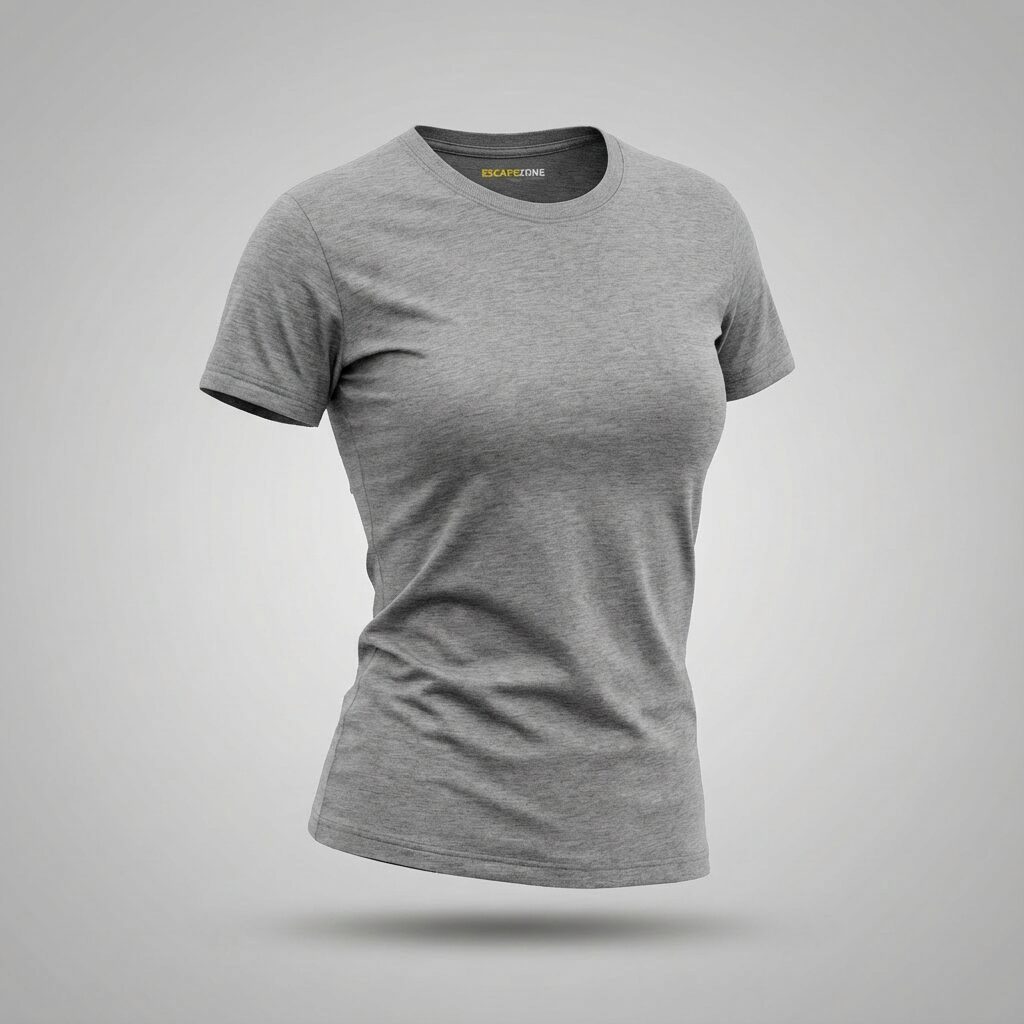 Grey women's cut of the EscapeZone Faraday Shirt